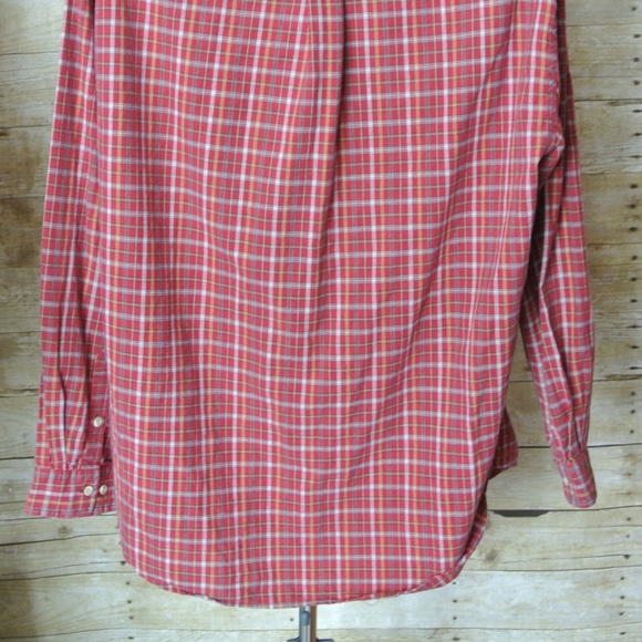 Tommy Hilfiger Plaid Button Down XL Shirt‎ Red - Picture 7 of 8